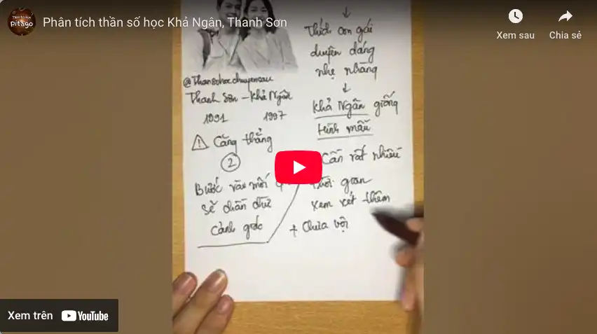 Phân tích thần số học Khả Ngân, Thanh Sơn