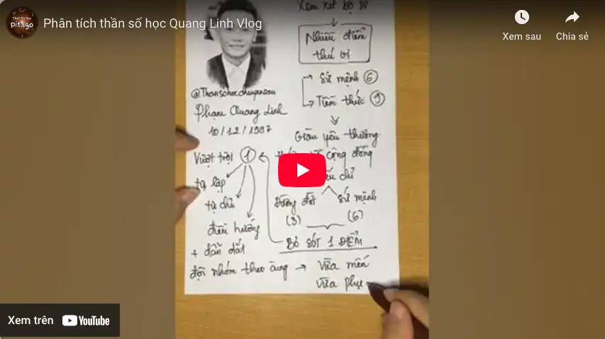 Phân tích thần số học Quang Linh Vlog