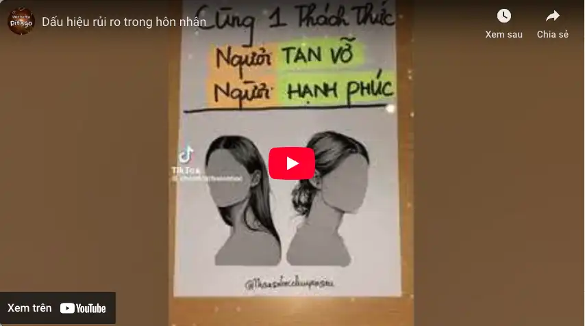 Dấu hiệu rủi ro trong hôn nhân