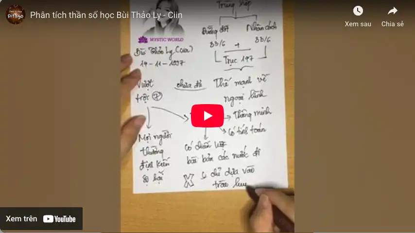 Phân tích thần số học Bùi Thảo Ly - Ciin