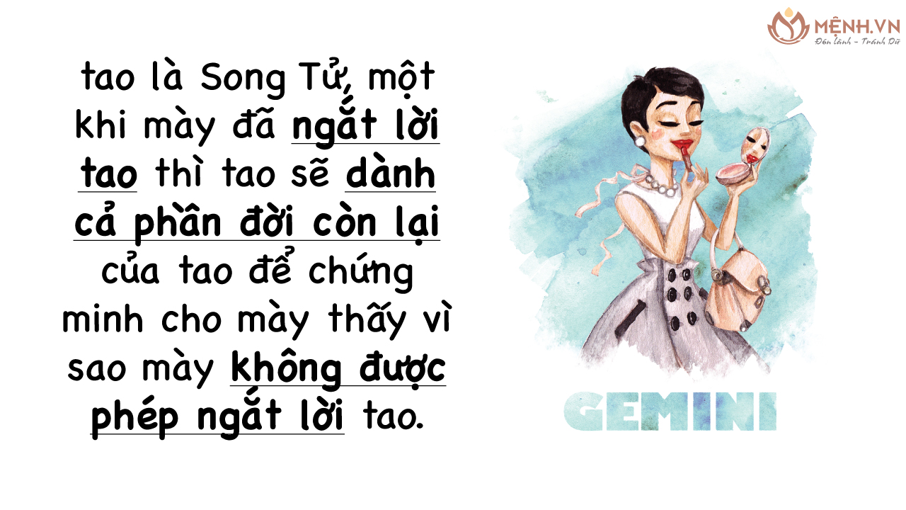 Song Tử không thích bị ngắt lời